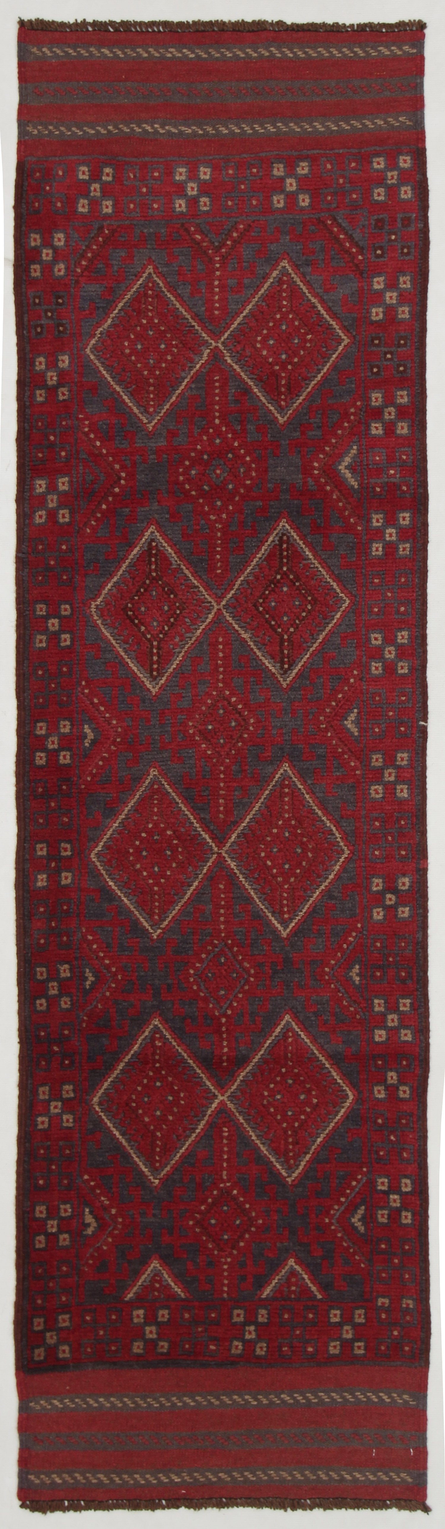 2' 6" x 8' Multy Handmade Mashwani Afghan Rug Runner