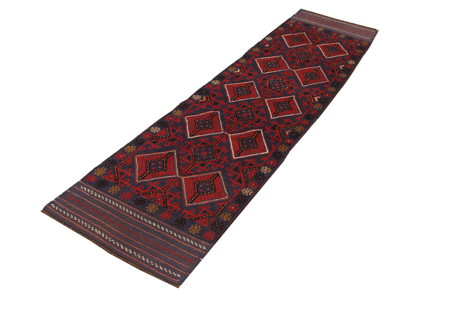 2' 6" x 8' Multy Handmade Mashwani Afghan Rug Runner