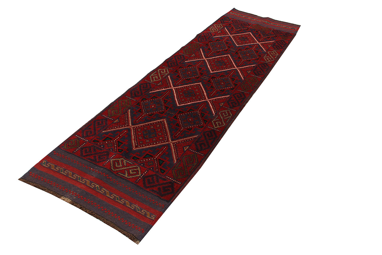2' 6" x 8' Multy Handmade Mashwani Afghan Rug Runner