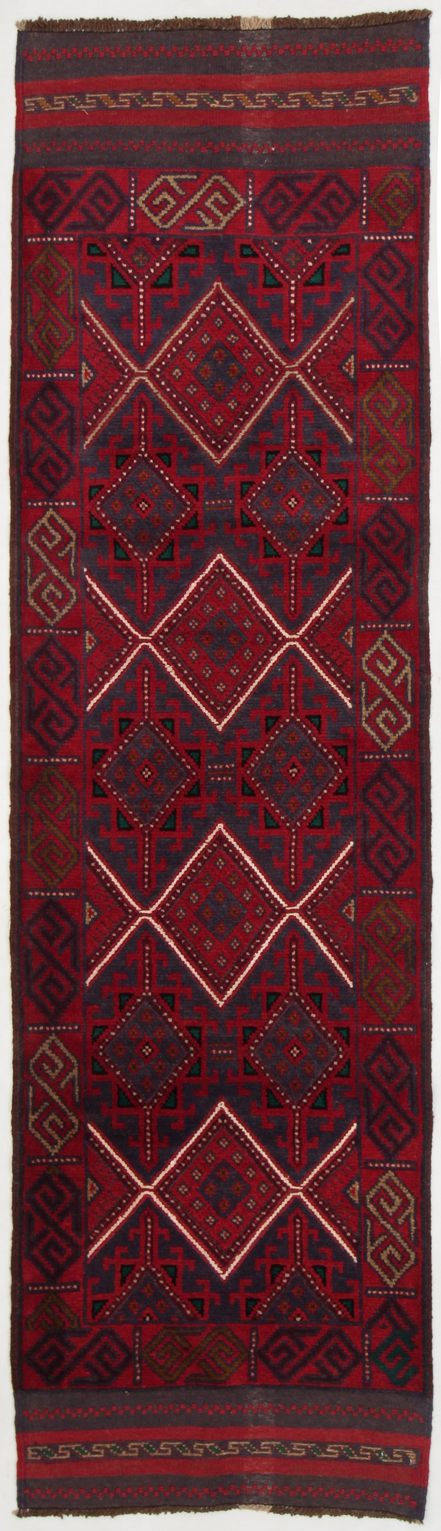 2' 6" x 8' Multy Handmade Mashwani Afghan Rug Runner