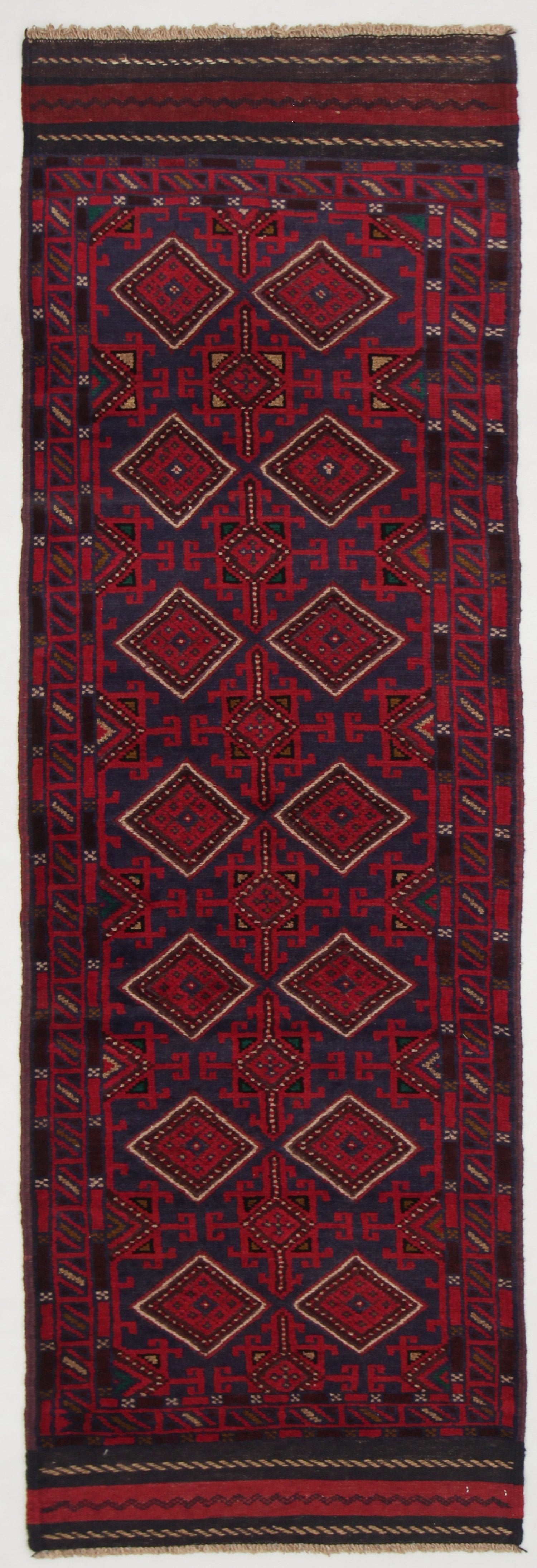 2' 6" x 8' Multy Handmade Mashwani Afghan Rug Runner
