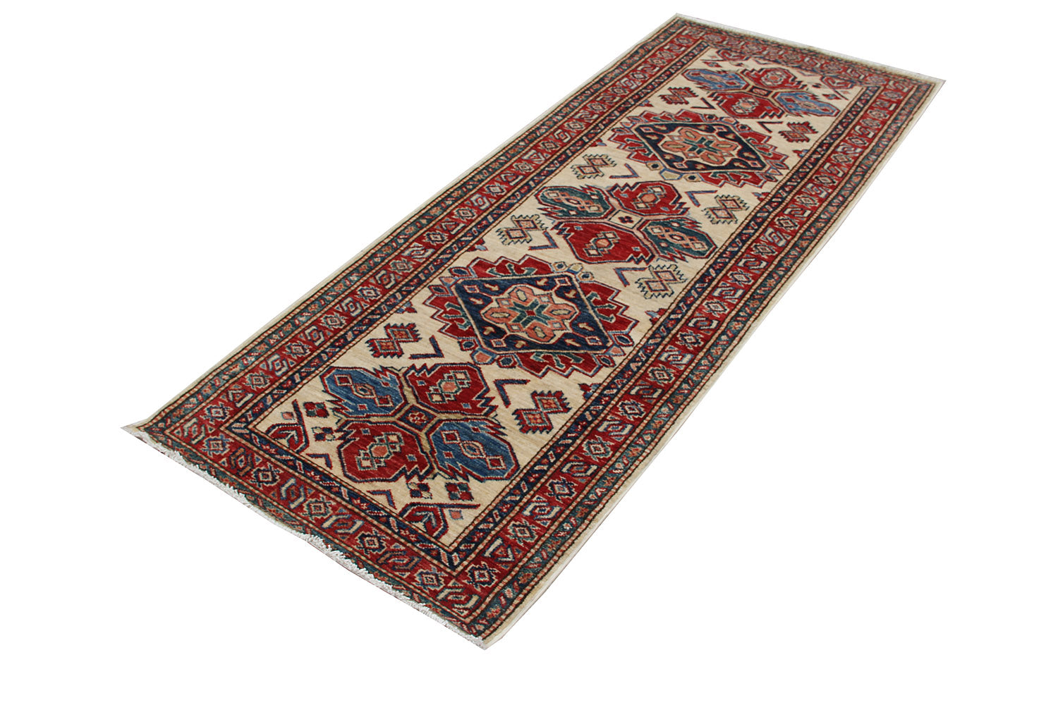 Ivory Handmade SUPREME KAZAK Rug Runner
