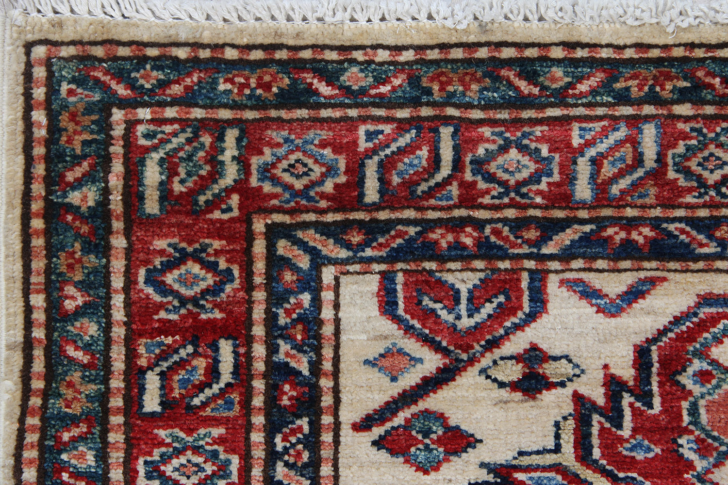 Ivory Handmade SUPREME KAZAK Rug Runner