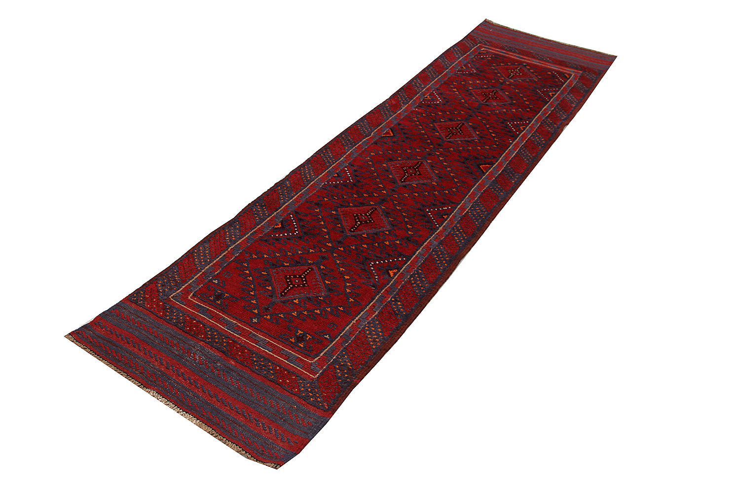2' 6" x 8' Multy Handmade Mashwani Afghan Rug Runner