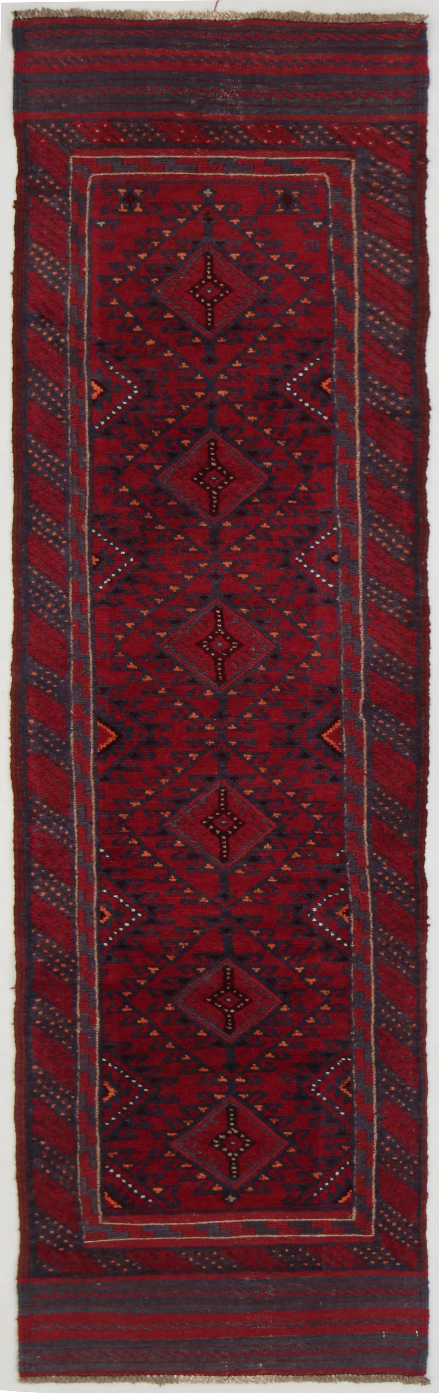 2' 6" x 8' Multy Handmade Mashwani Afghan Rug Runner