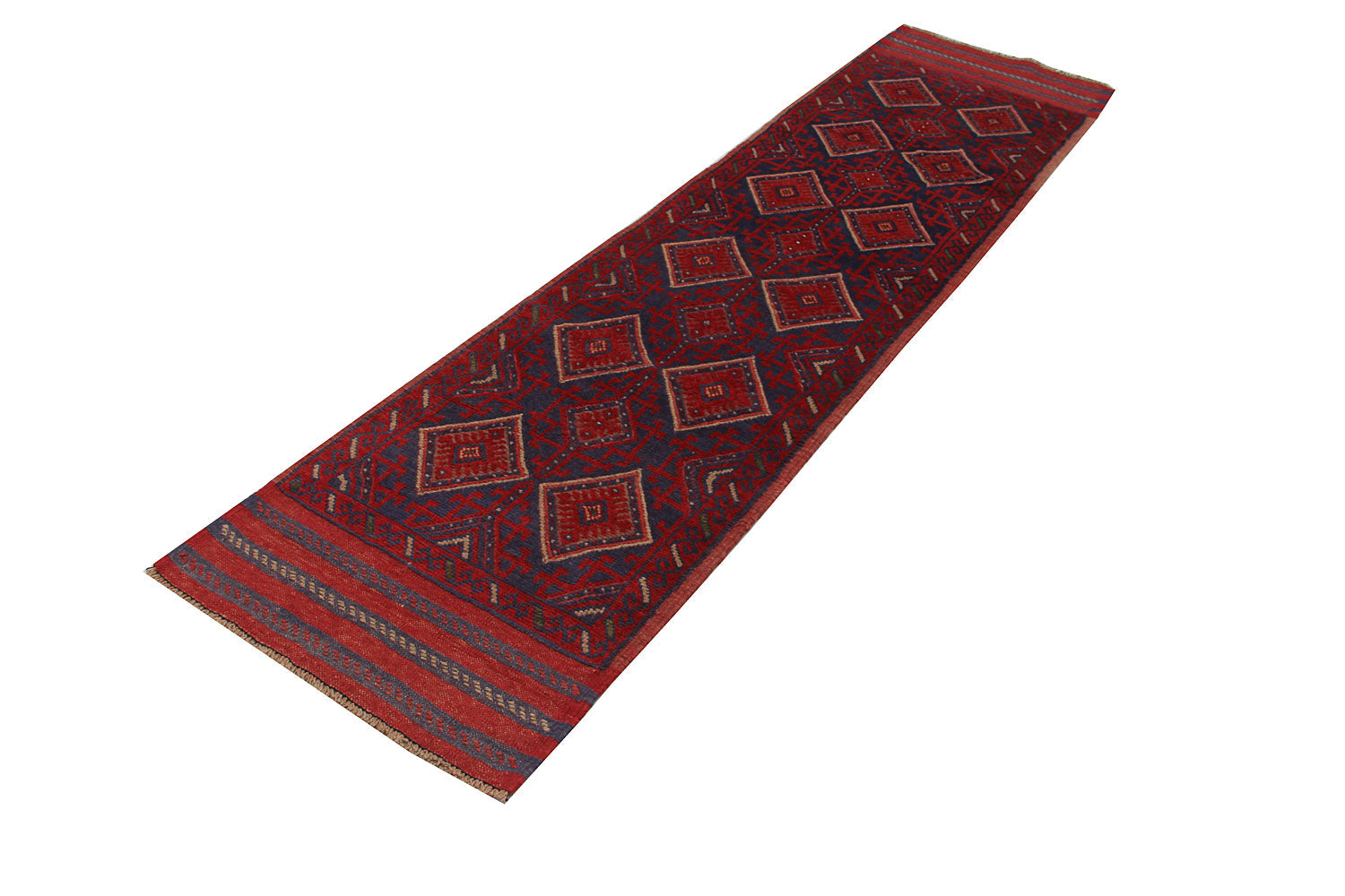 2' 6" x 8' Multy Handmade Mashwani Afghan Rug Runner