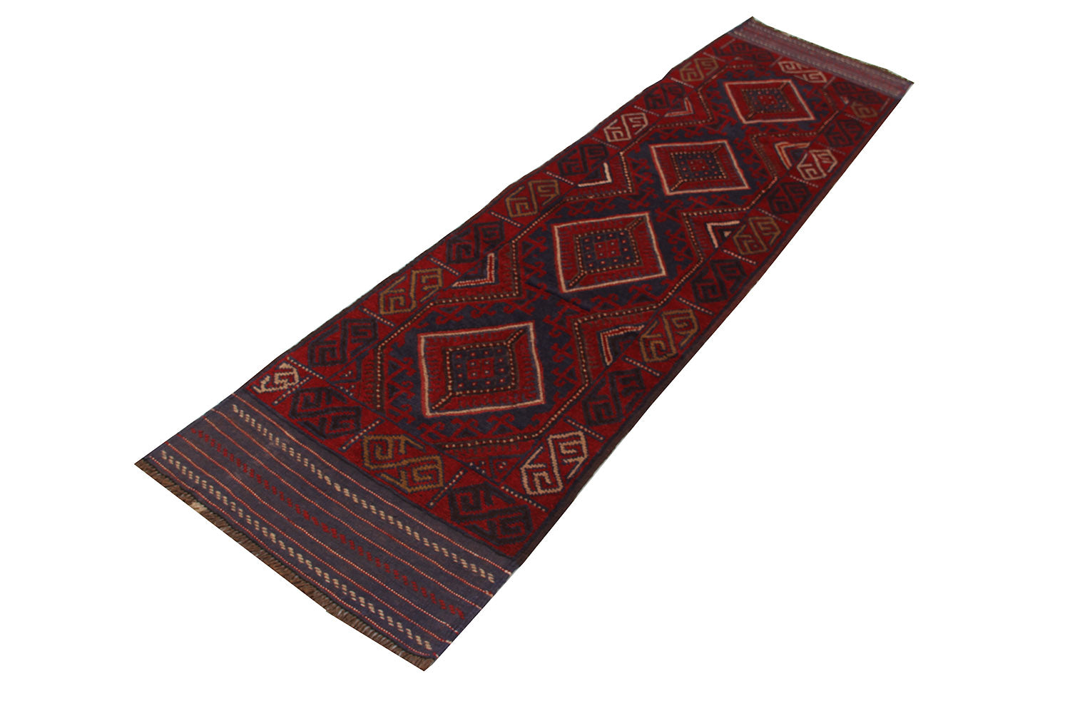 2' 6" x 8' Multy Handmade Mashwani Afghan Rug Runner