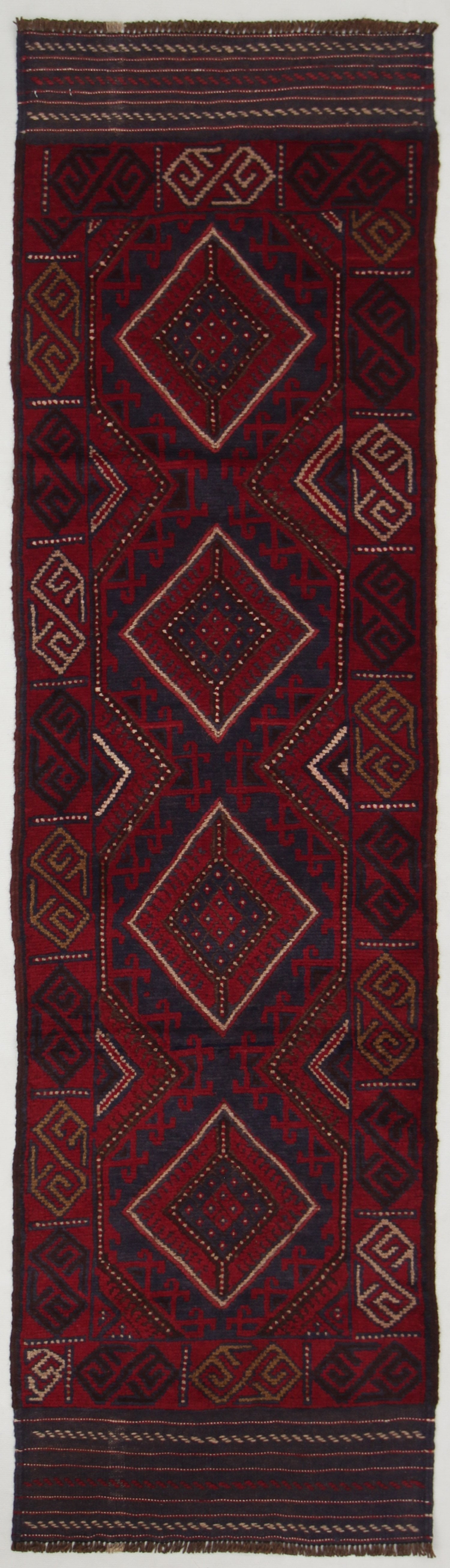 2' 6" x 8' Multy Handmade Mashwani Afghan Rug Runner