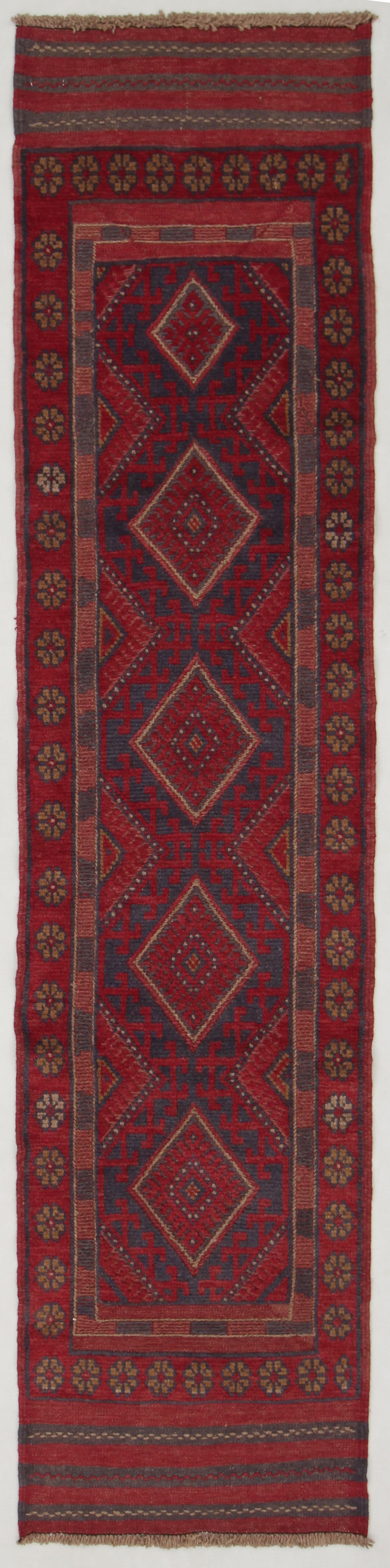 2' 6" x 8' Multy Handmade Mashwani Afghan Rug Runner