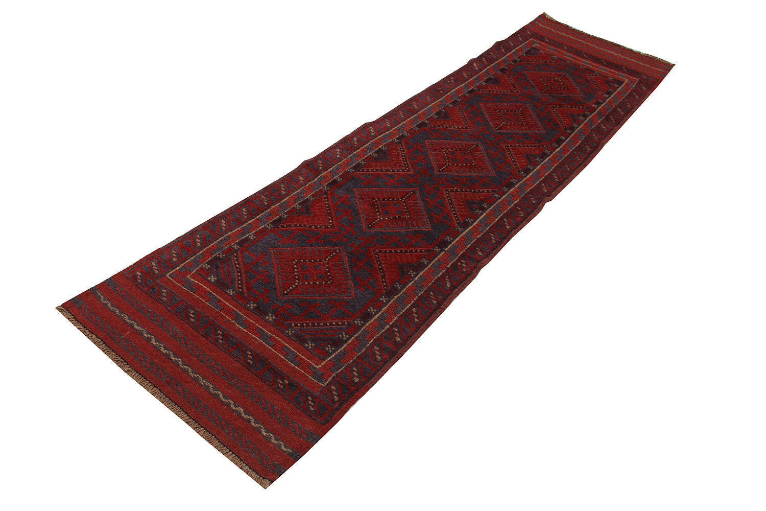 2' 6" x 8' Multy Handmade Mashwani Afghan Rug Runner