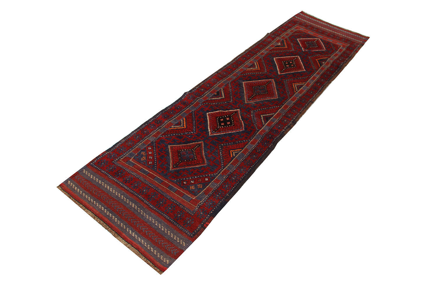 2' 6" x 8' Multy Handmade Mashwani Afghan Rug Runner