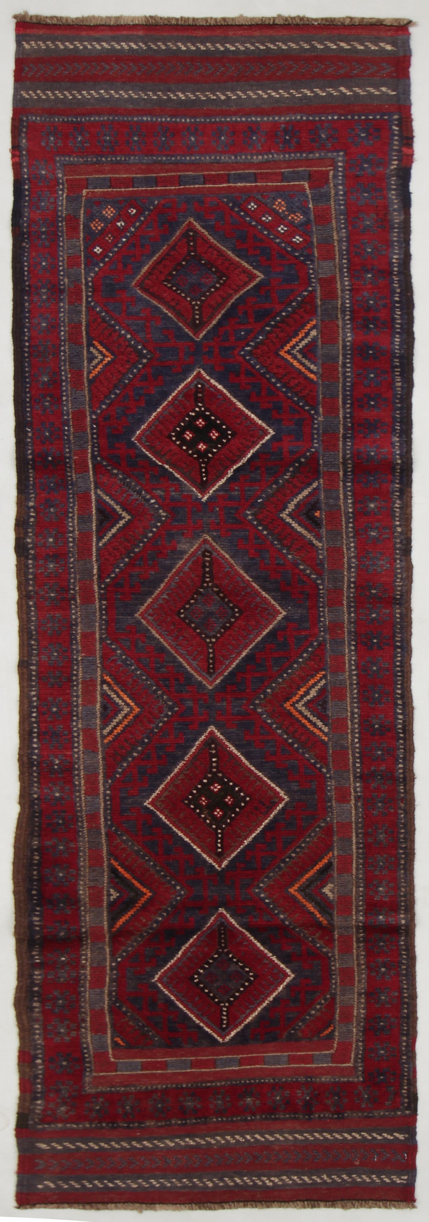 2' 6" x 8' Multy Handmade Mashwani Afghan Rug Runner