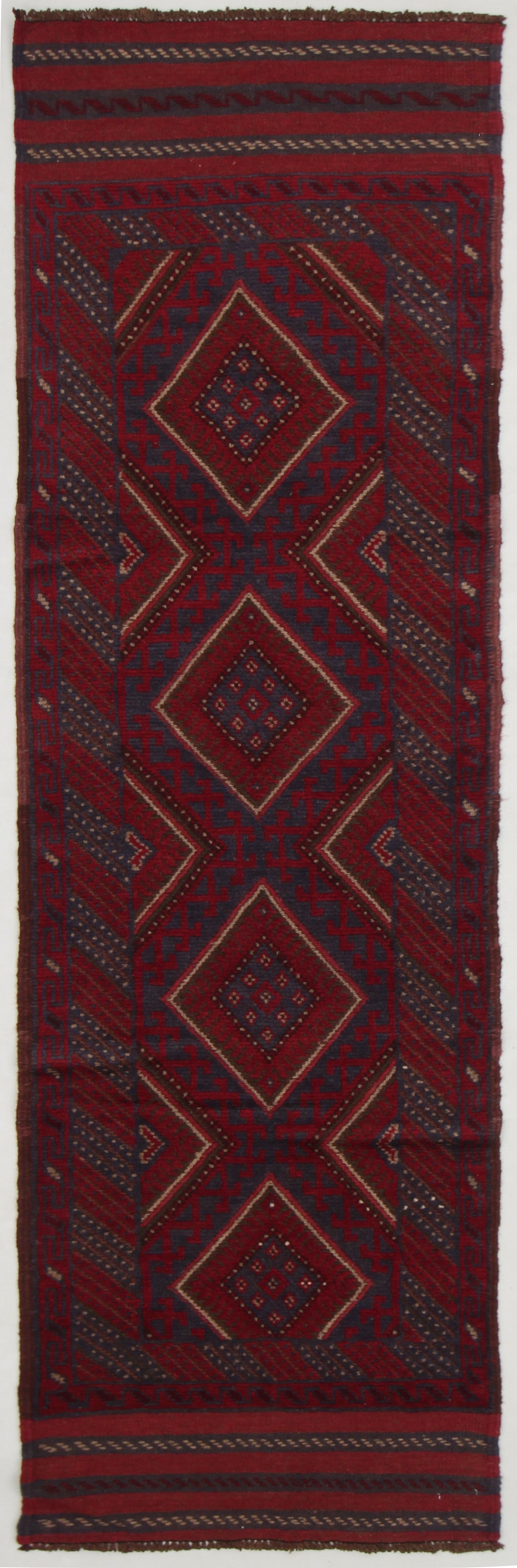 2' 6" x 8' Multy Handmade Mashwani Afghan Rug Runner