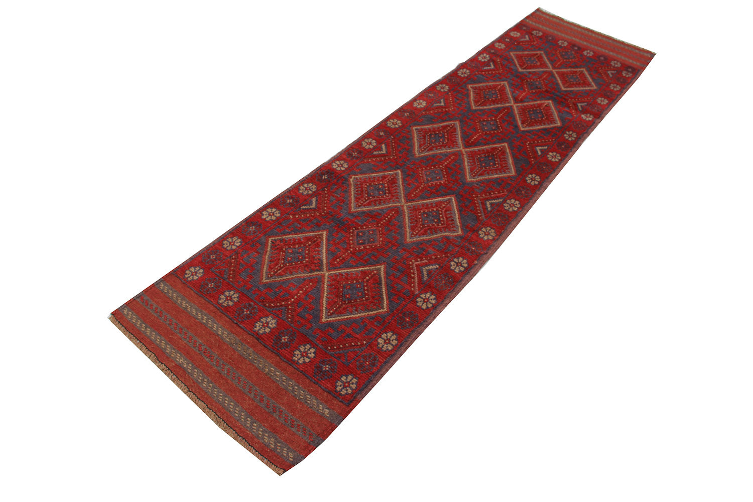 2' 6" x 8' Multy Handmade Mashwani Afghan Rug Runner