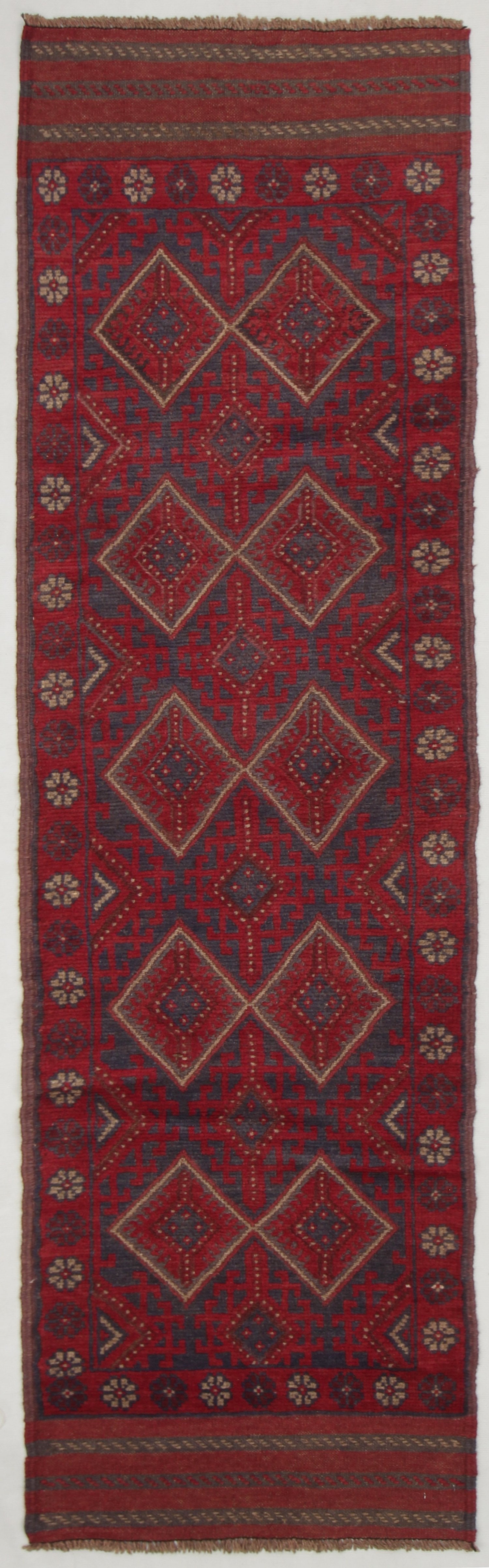 2' 6" x 8' Multy Handmade Mashwani Afghan Rug Runner