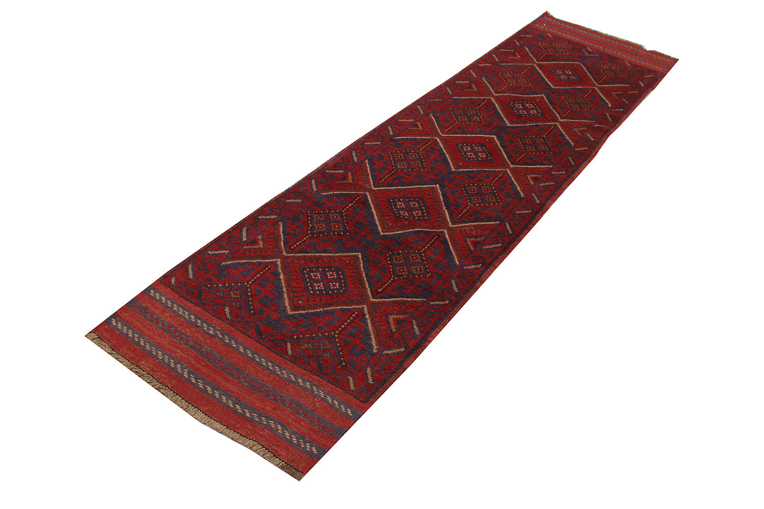 2' 6" x 8' Multy Handmade Mashwani Afghan Rug Runner