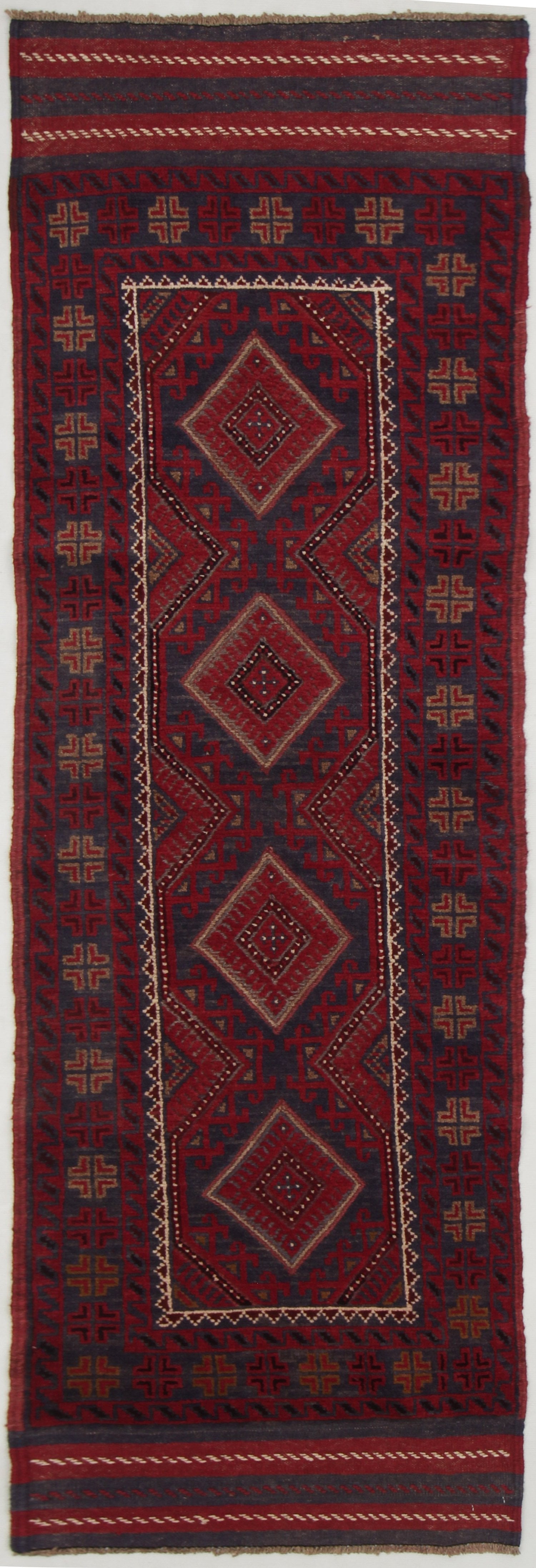 2' 6" x 8' Multy Handmade Mashwani Afghan Rug Runner
