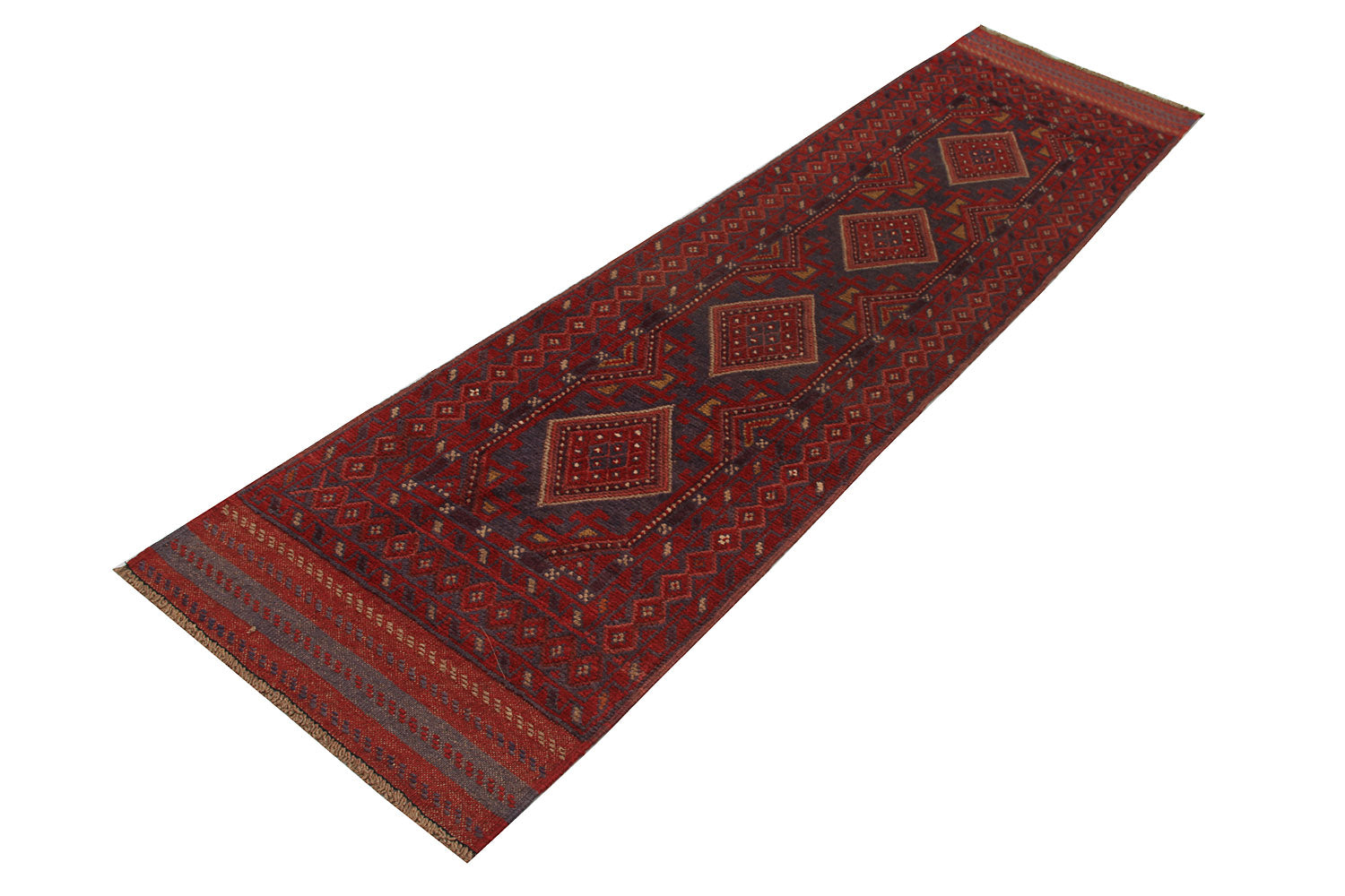 2' 6" x 8' Multy Handmade Mashwani Afghan Rug Runner