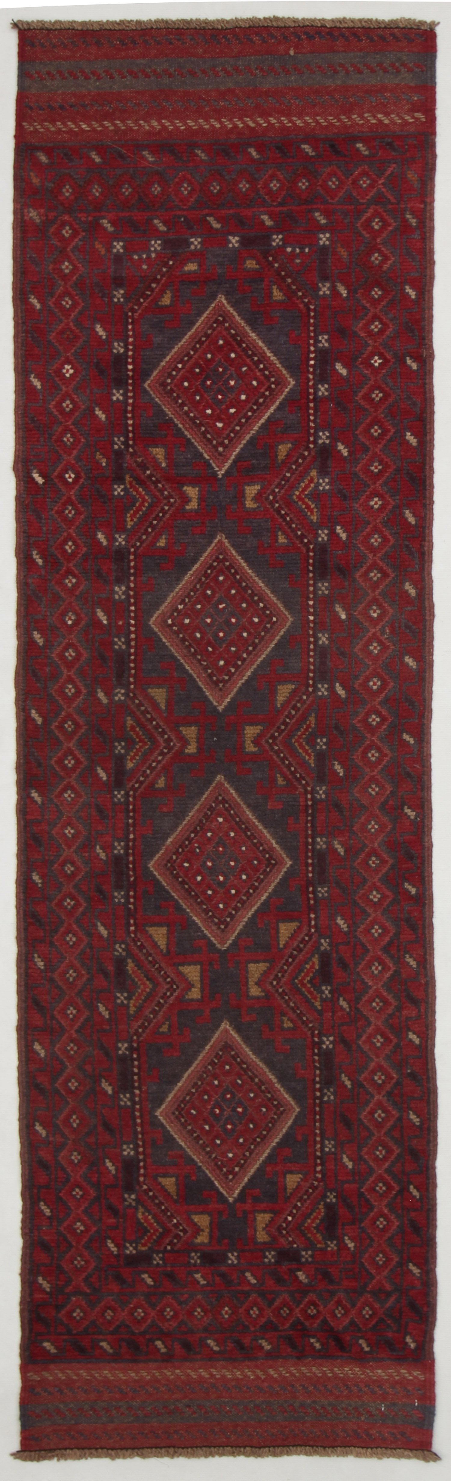 2' 6" x 8' Multy Handmade Mashwani Afghan Rug Runner