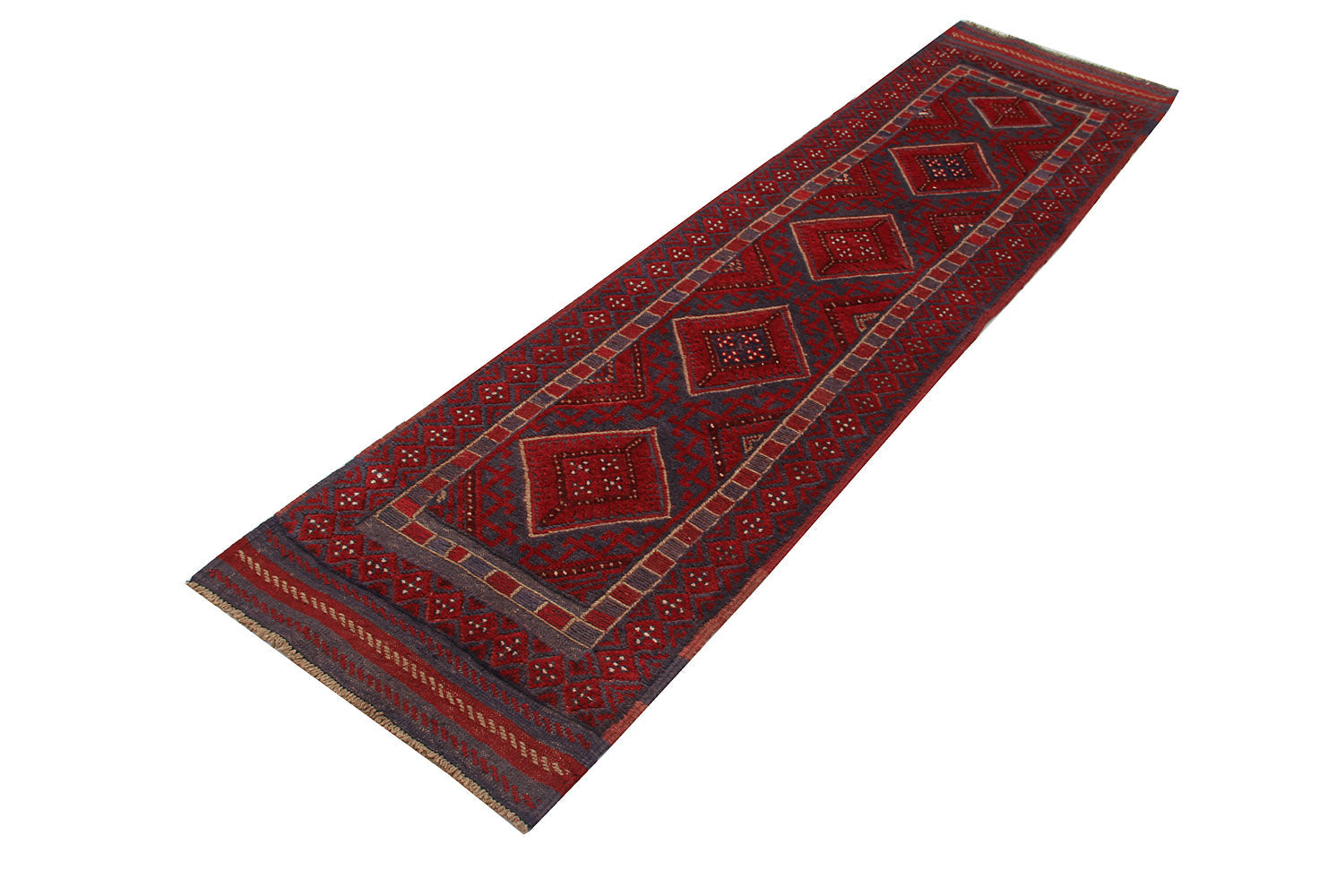 2' 6" x 8' Multy Handmade Mashwani Afghan Rug Runner
