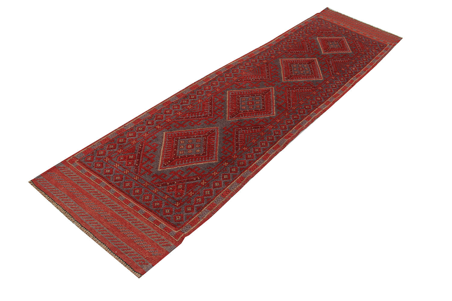 2' 6" x 8' Multy Handmade Mashwani Afghan Rug Runner