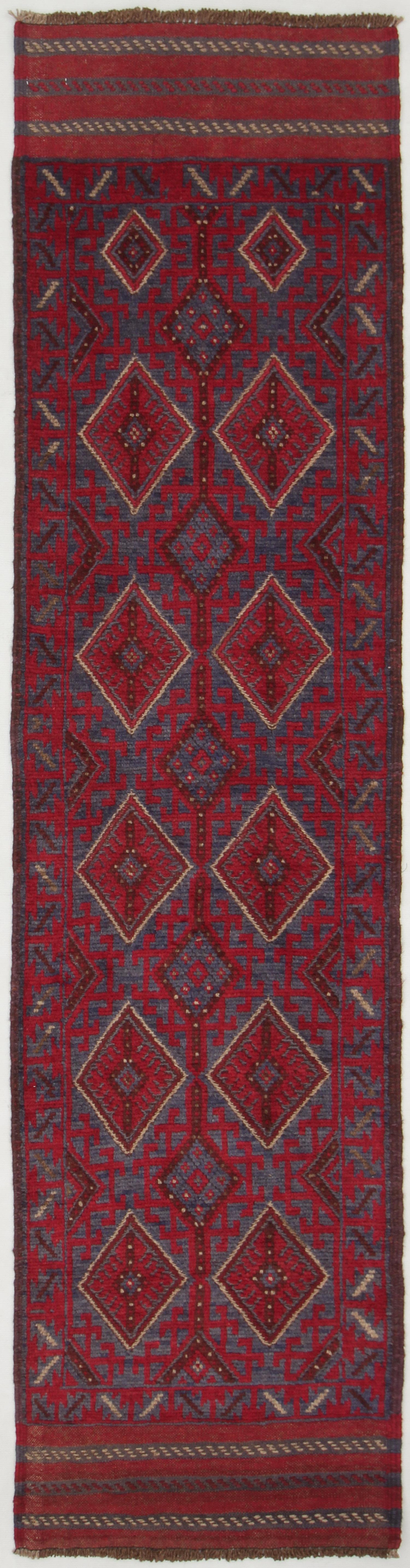2' 6" x 8' Multy Handmade Mashwani Afghan Rug Runner