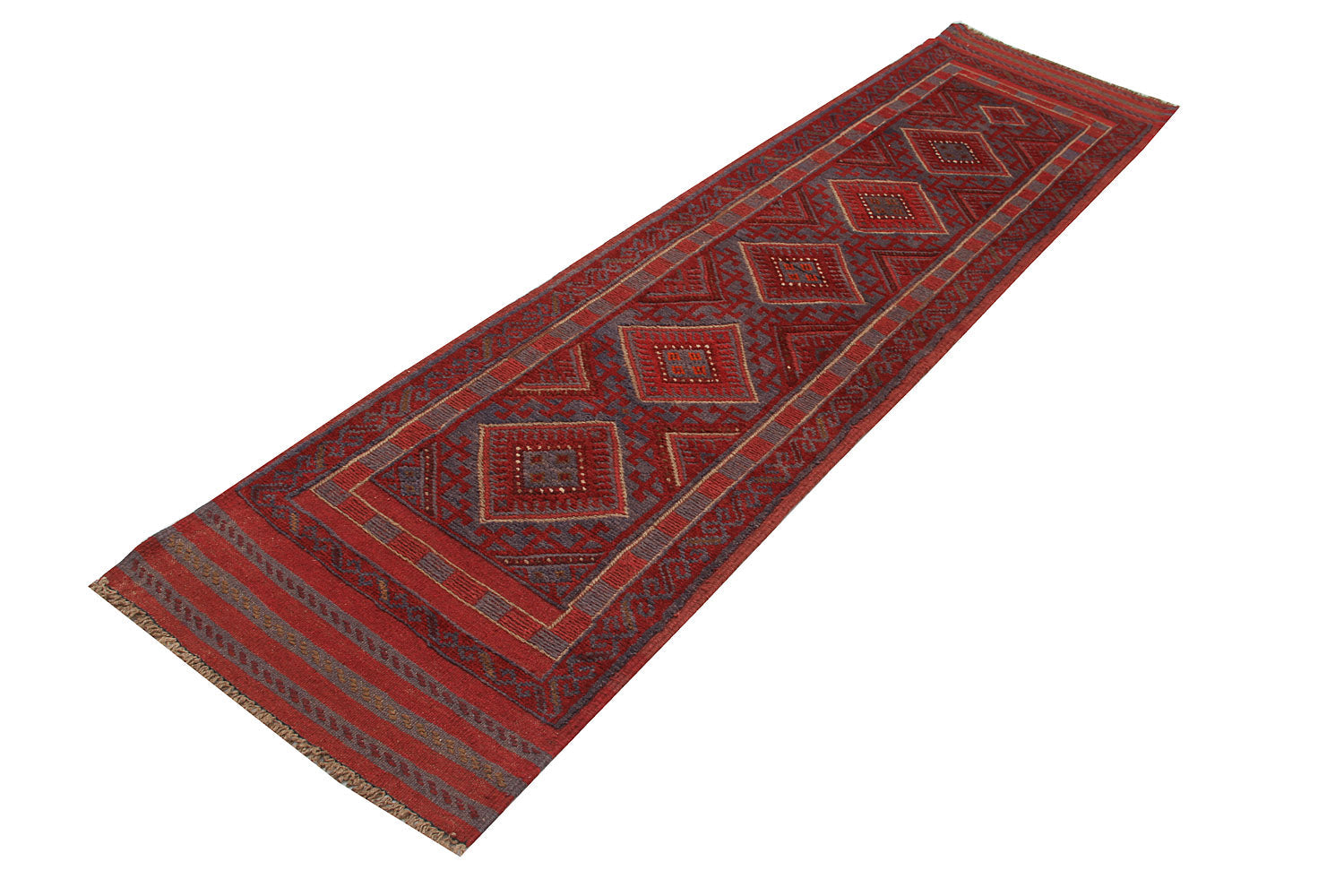 2' 6" x 8' Multy Handmade Mashwani Afghan Rug Runner