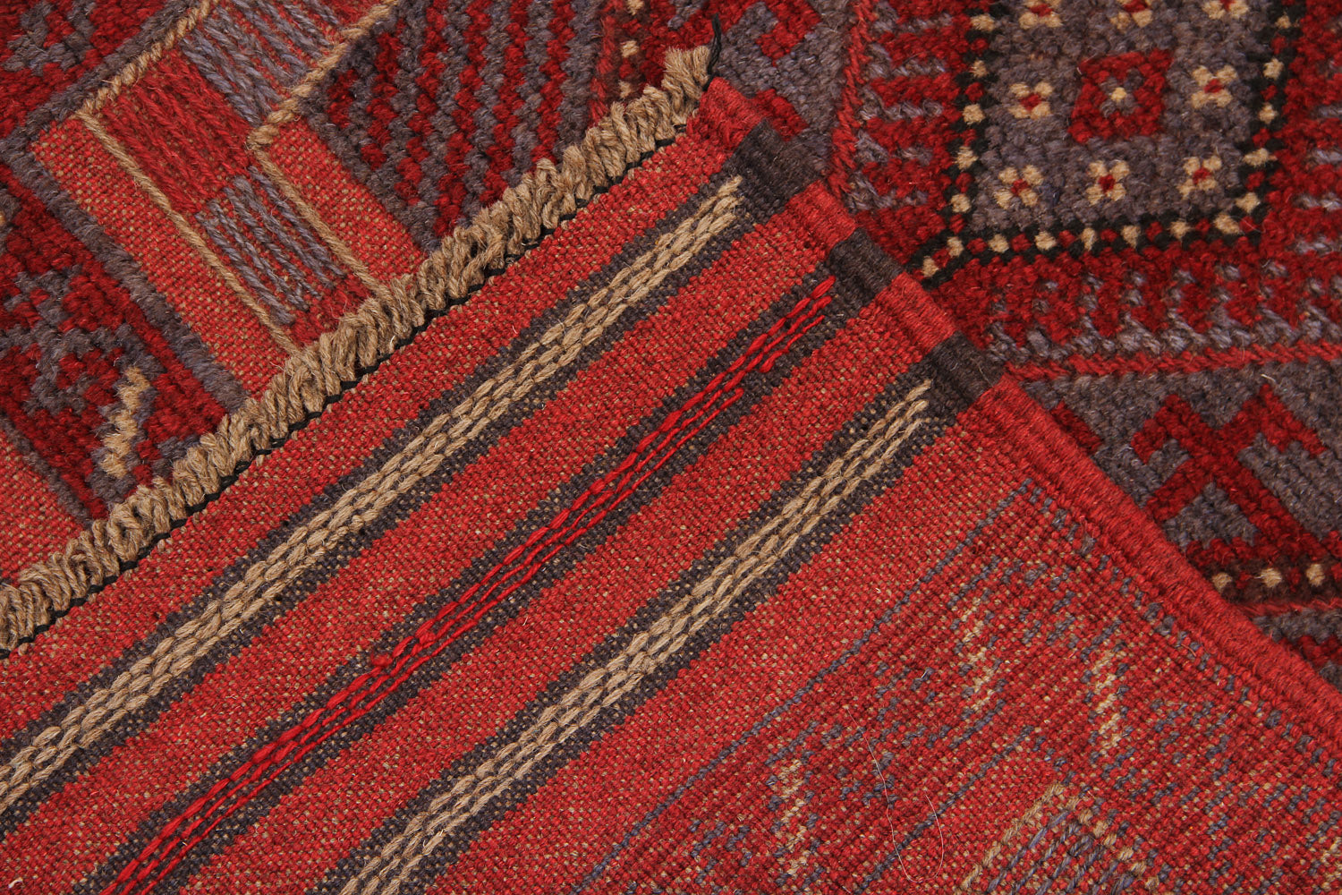 2' 6" x 8' Multy Handmade Mashwani Afghan Rug Runner