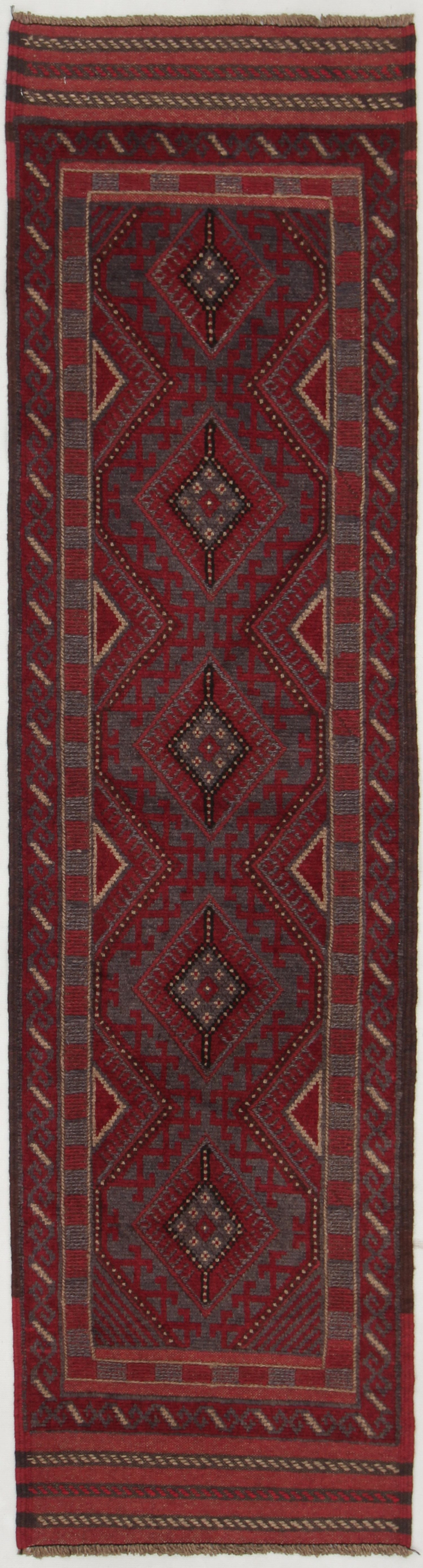 2' 6" x 8' Multy Handmade Mashwani Afghan Rug Runner