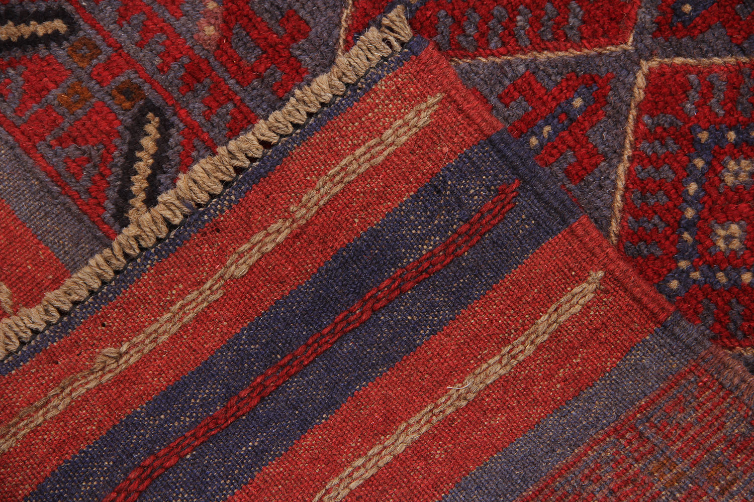 2' 6" x 8' Multy Handmade Mashwani Afghan Rug Runner