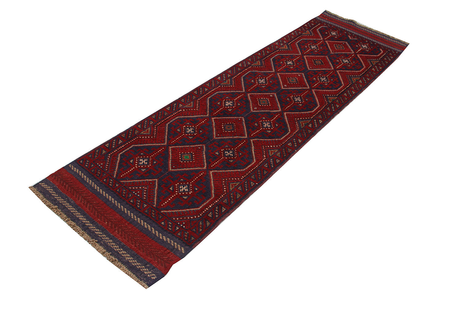2' 6" x 8' Multy Handmade Mashwani Afghan Rug Runner