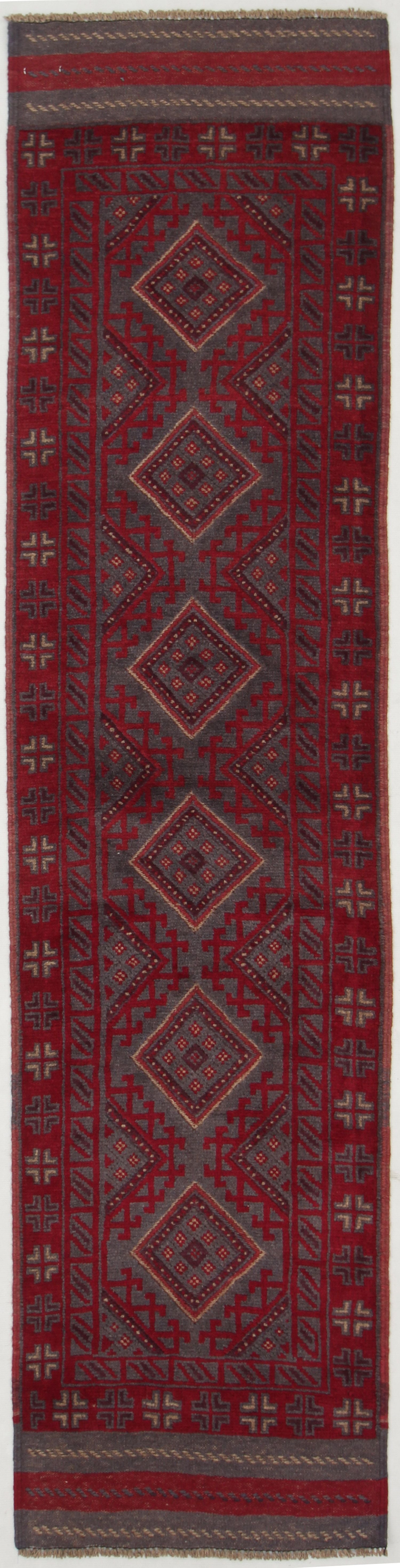 2' 6" x 8' Multy Handmade Mashwani Afghan Rug Runner