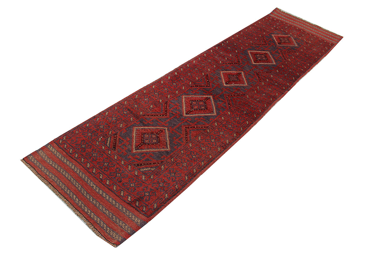 2' 6" x 8' Multy Handmade Mashwani Afghan Rug Runner