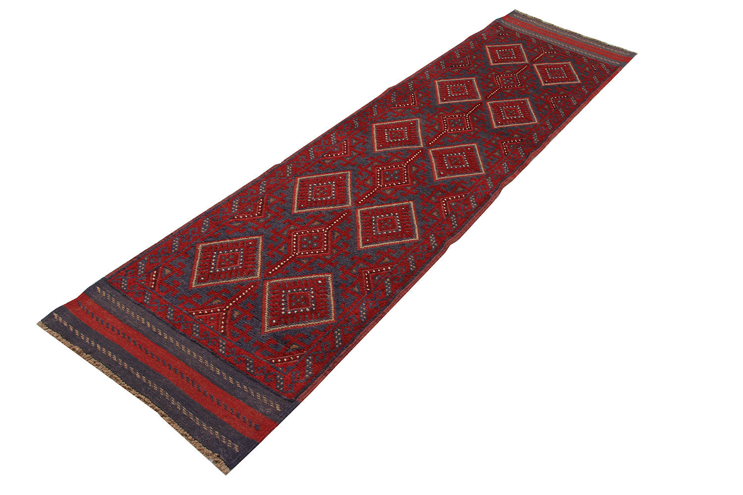 2' 6" x 8' Multy Handmade Mashwani Afghan Rug Runner