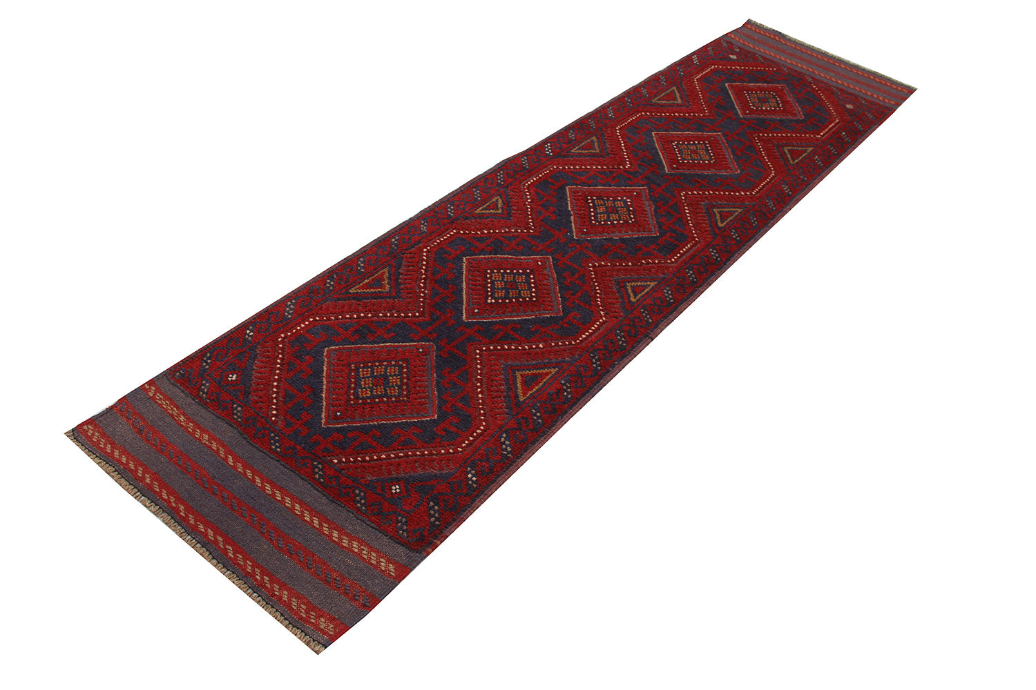 2' 6" x 8' Multy Handmade Mashwani Afghan Rug Runner