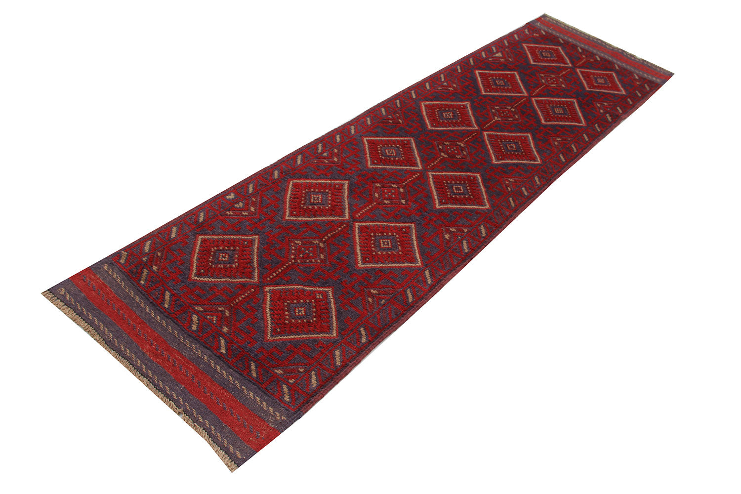 2' 6" x 8' Multy Handmade Mashwani Afghan Rug Runner