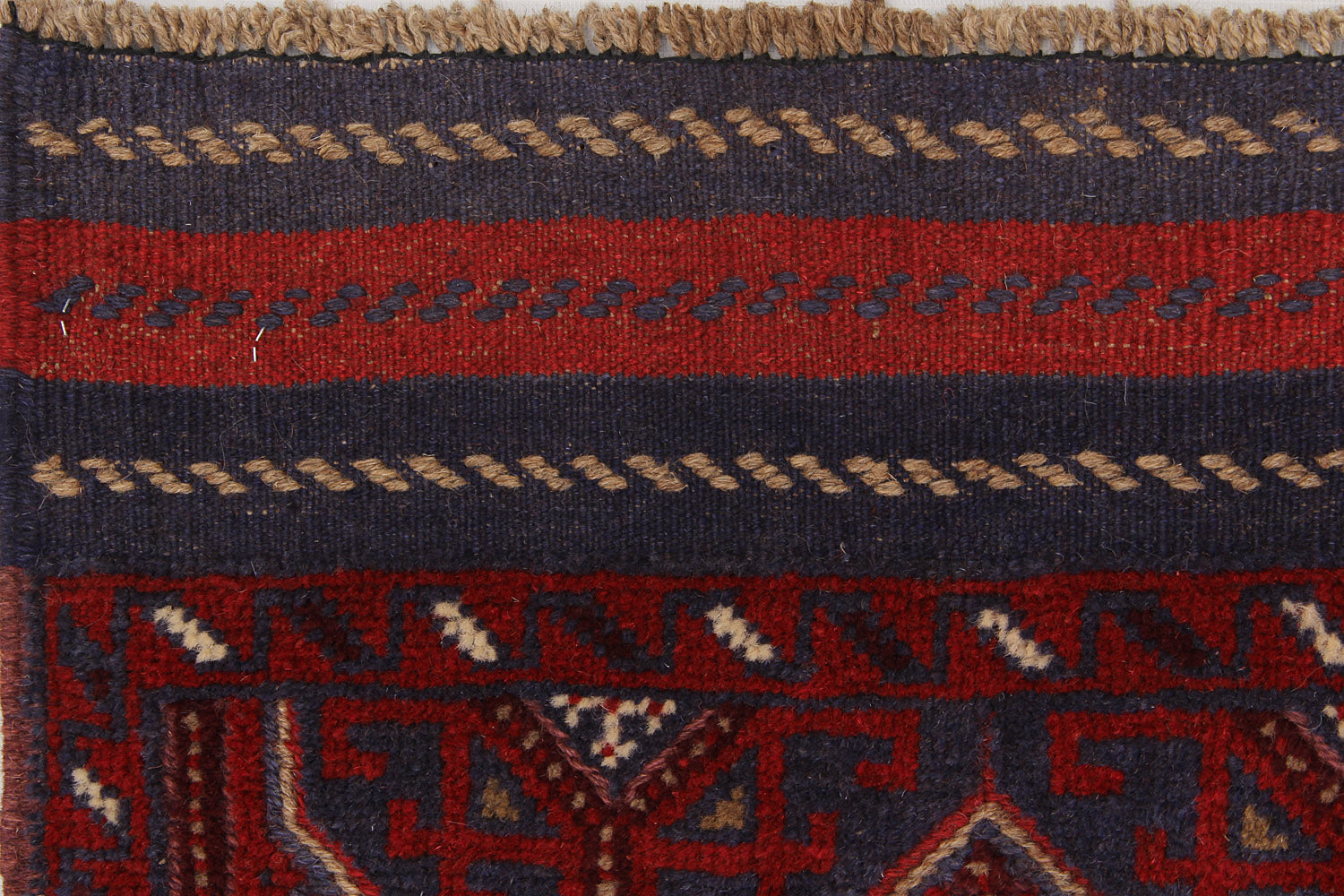 2' 6" x 8' Multy Handmade Mashwani Afghan Rug Runner