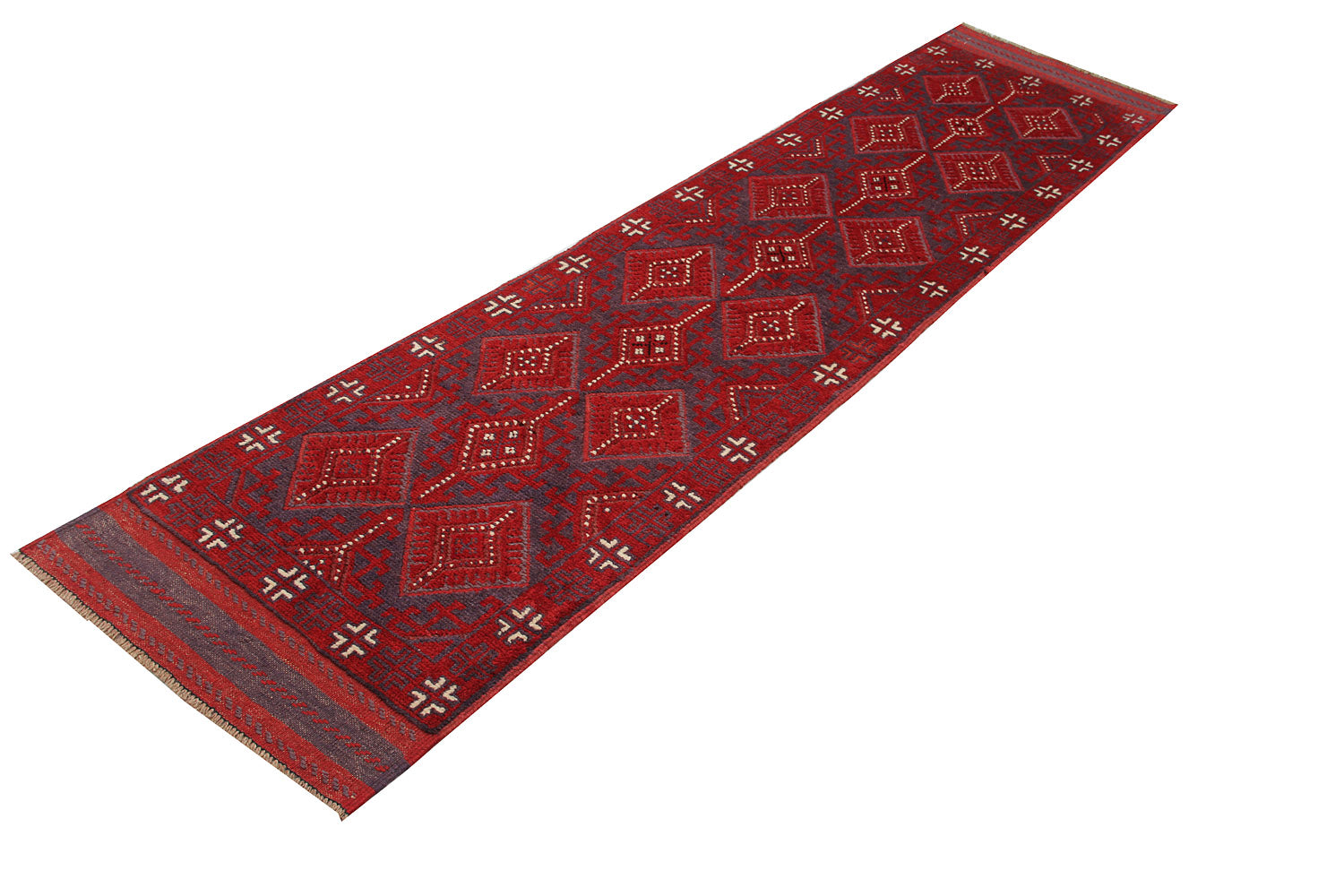 2' 6" x 8' Multy Handmade Mashwani Afghan Rug Runner