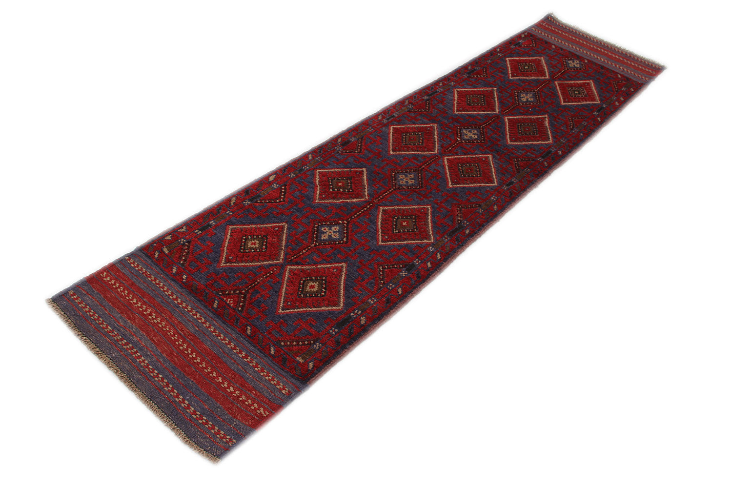 2' 6" x 8' Multy Handmade Mashwani Afghan Rug Runner