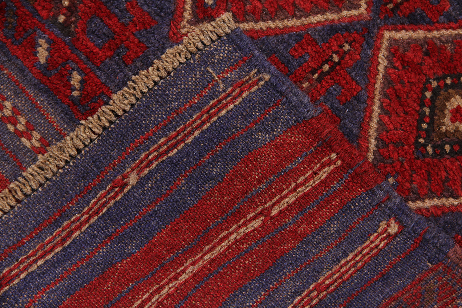 2' 6" x 8' Multy Handmade Mashwani Afghan Rug Runner