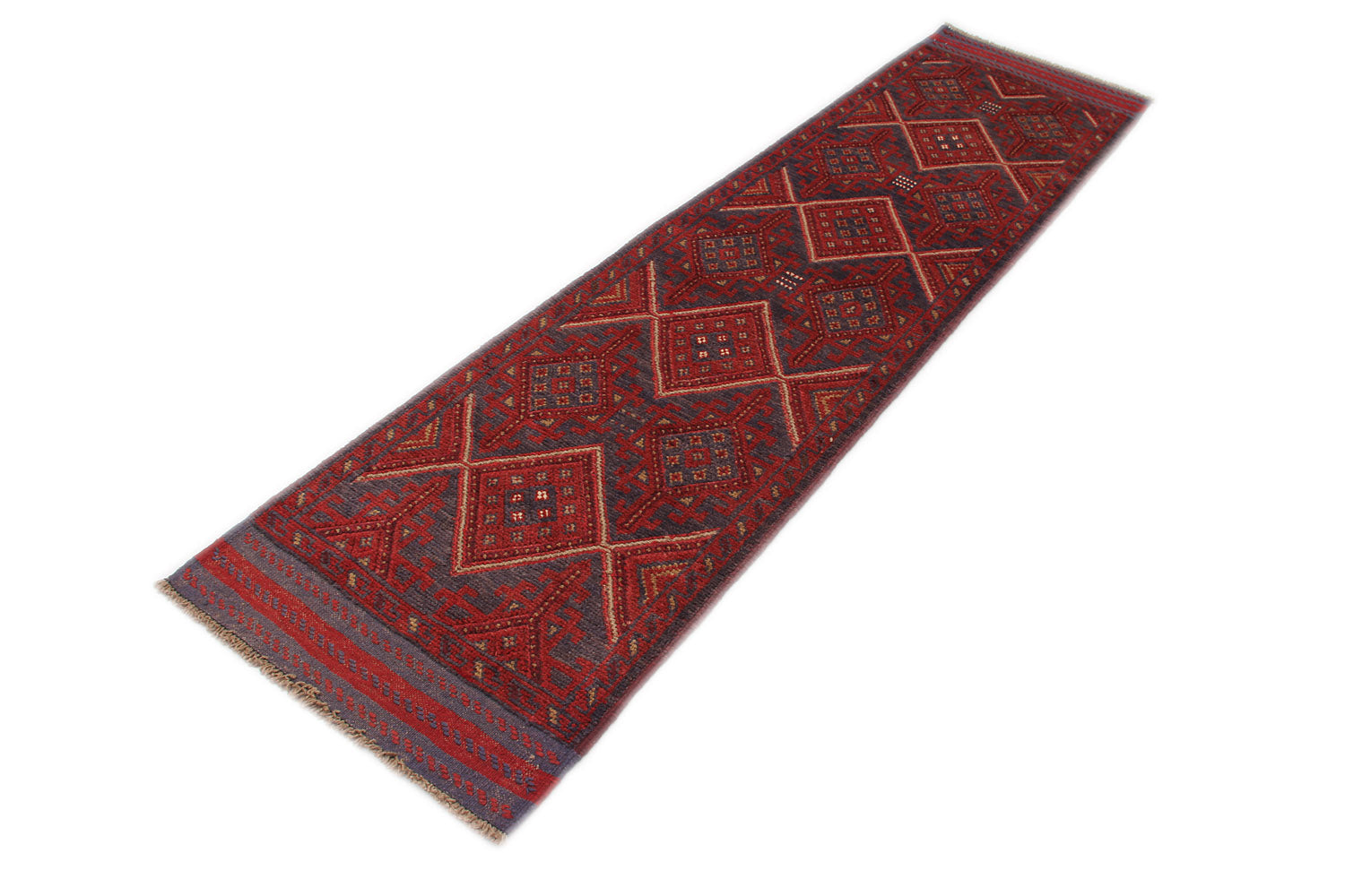2' 6" x 8' Multy Handmade Mashwani Afghan Rug Runner