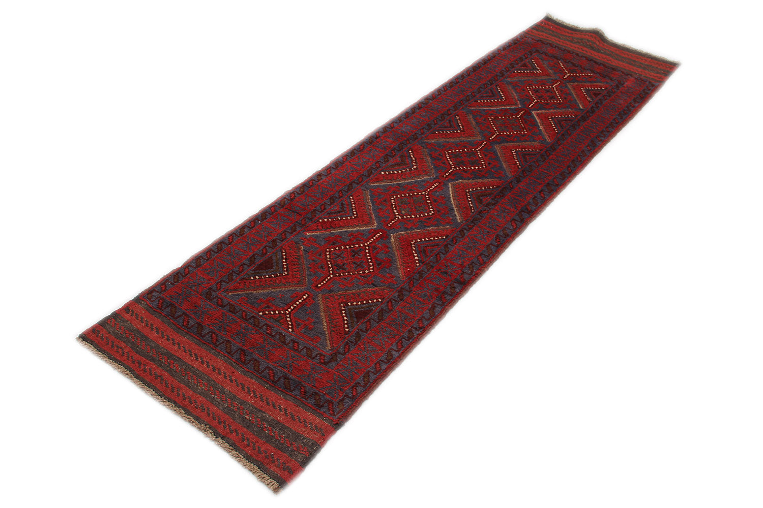 2' 6" x 8' Multy Handmade Mashwani Afghan Rug Runner
