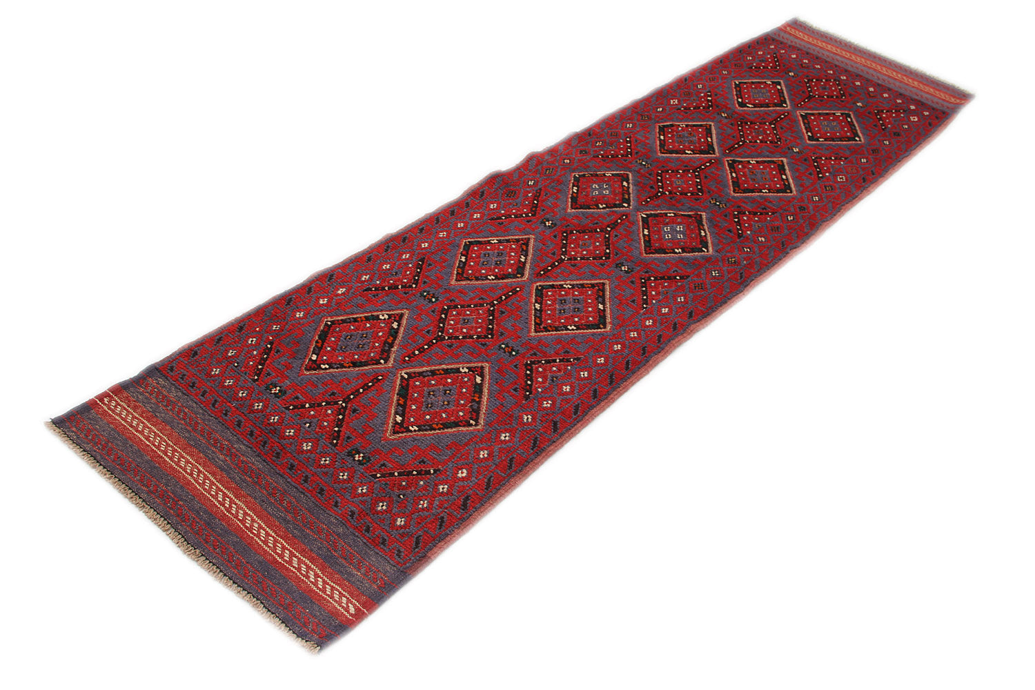 2' 6" x 8' Multy Handmade Mashwani Afghan Rug Runner