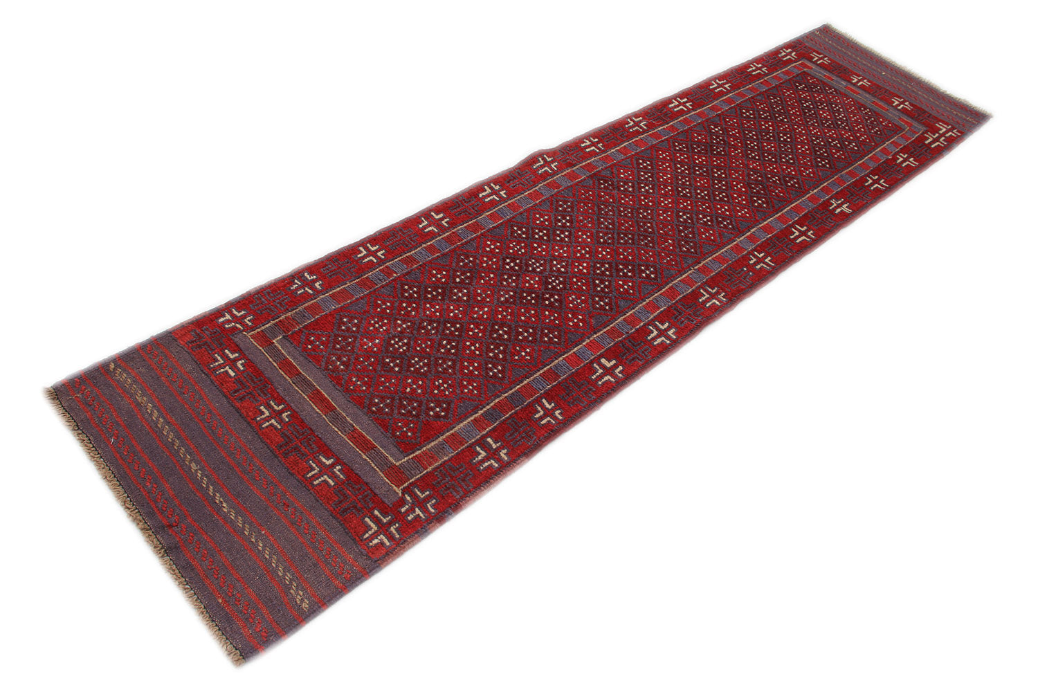 2' 6" x 8' Multy Handmade Mashwani Afghan Rug Runner