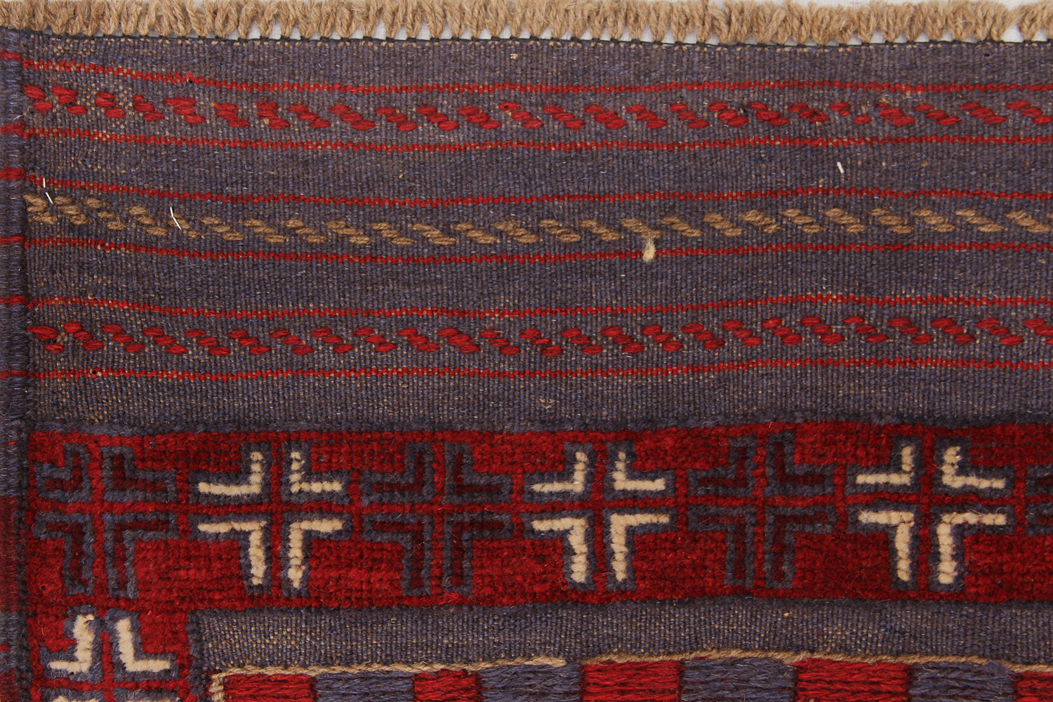 2' 6" x 8' Multy Handmade Mashwani Afghan Rug Runner