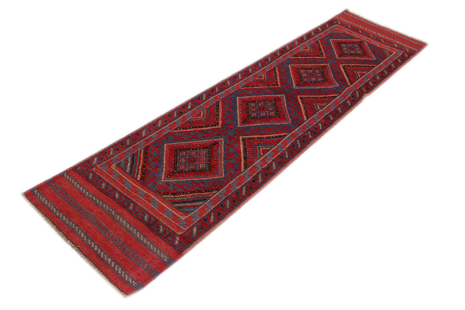 2' 6" x 8' Multy Handmade Mashwani Afghan Rug Runner