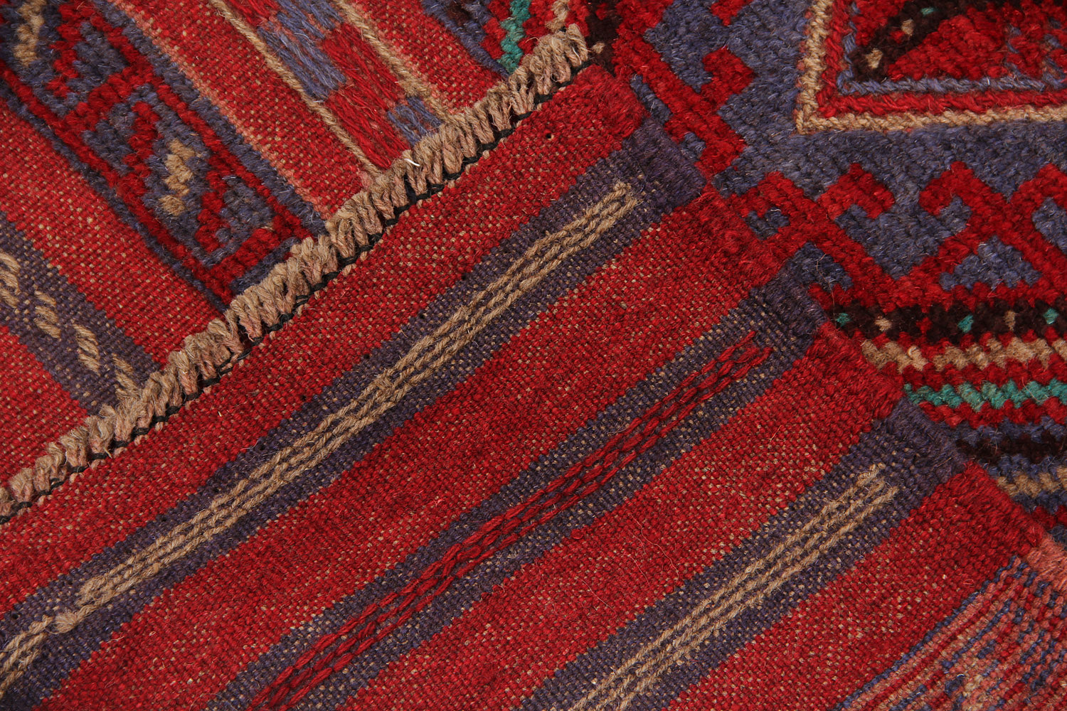 2' 6" x 8' Multy Handmade Mashwani Afghan Rug Runner