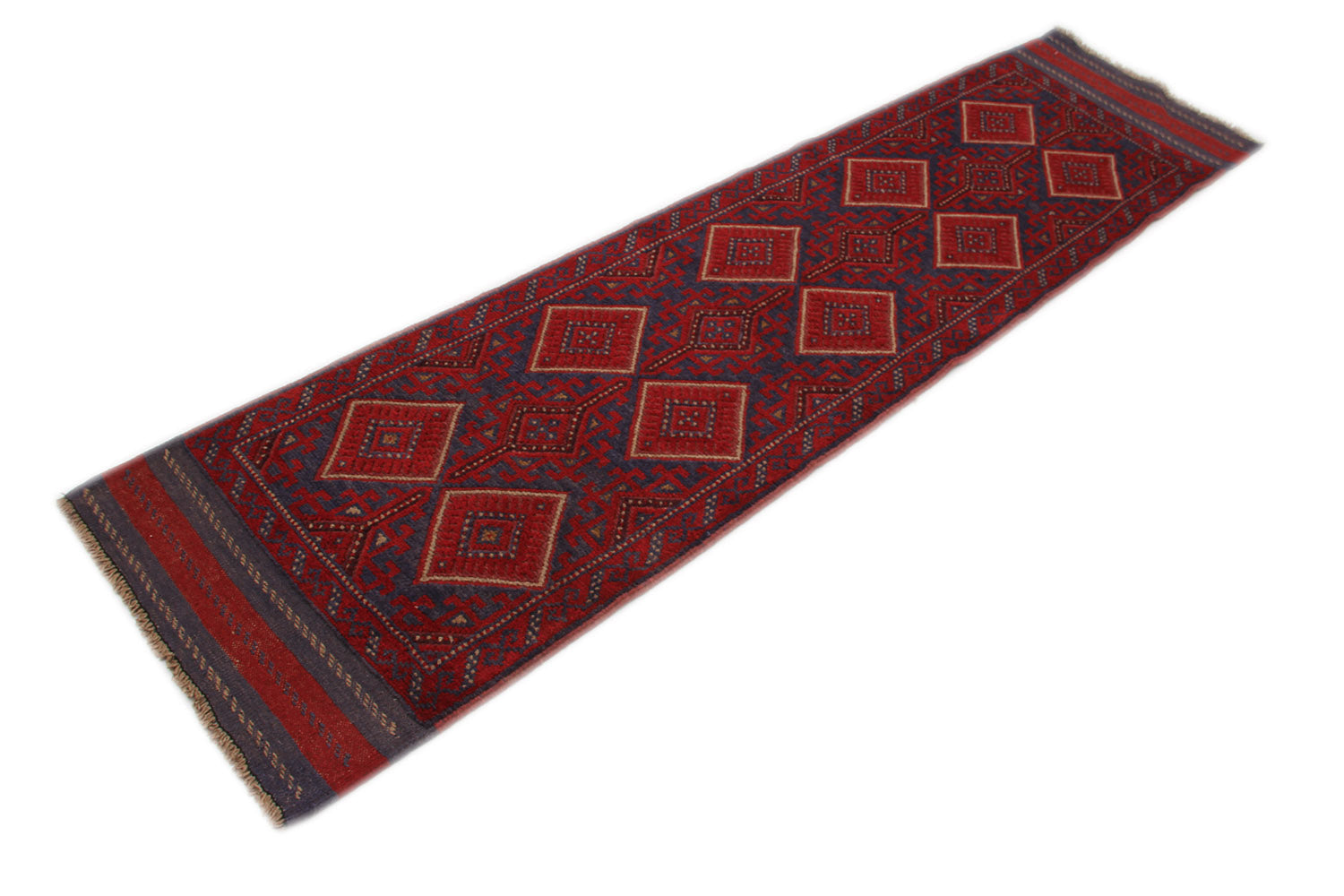2' 6" x 8' Multy Handmade Mashwani Afghan Rug Runner