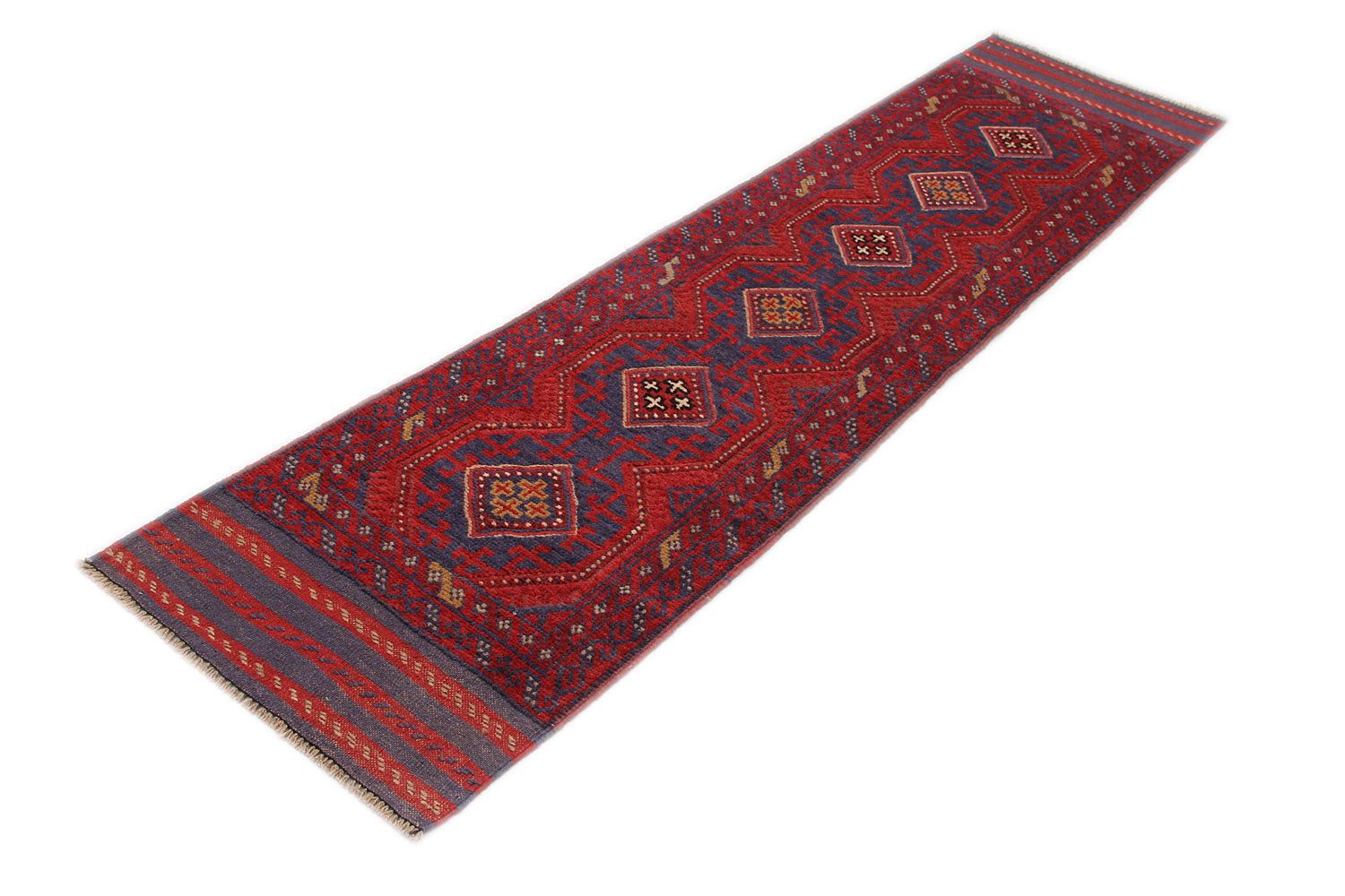 2' 6" x 8' Multy Handmade Mashwani Afghan Rug Runner
