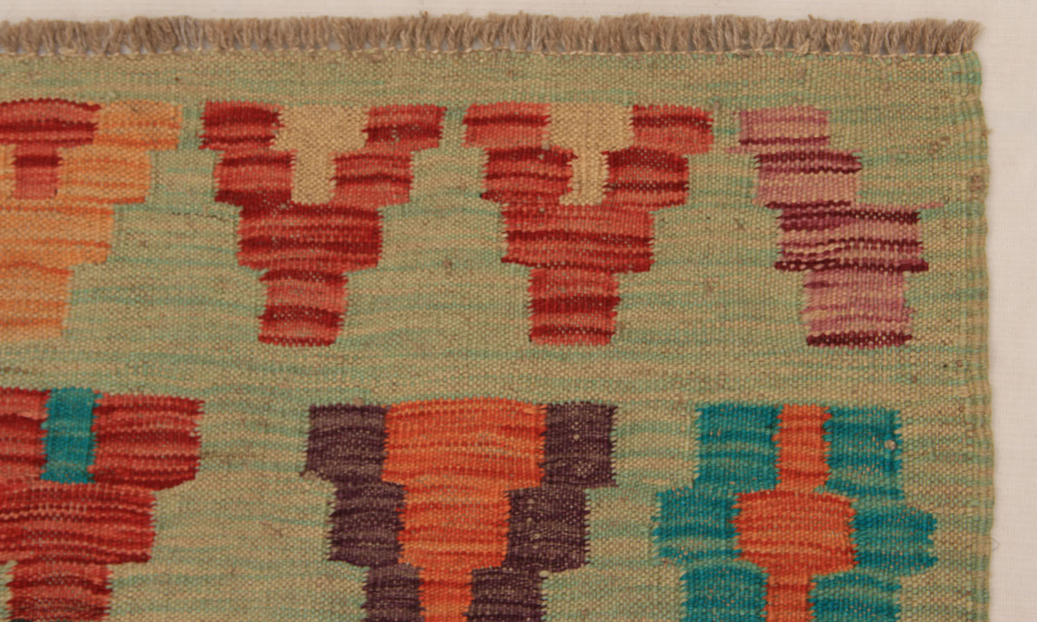 3' X 10' Multy Handmade Veggie Dye Kilim Rug Runner